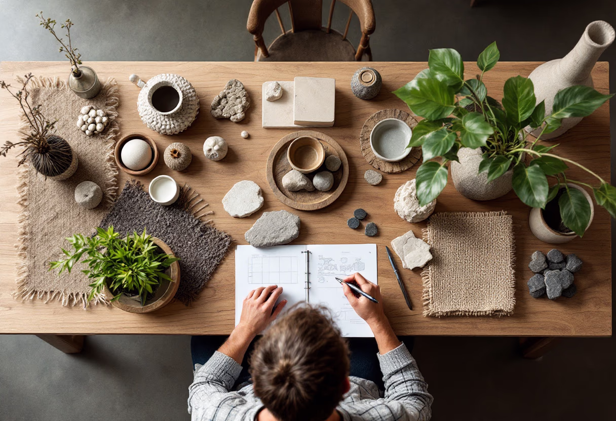image of the founder in an office of a wedding planning service