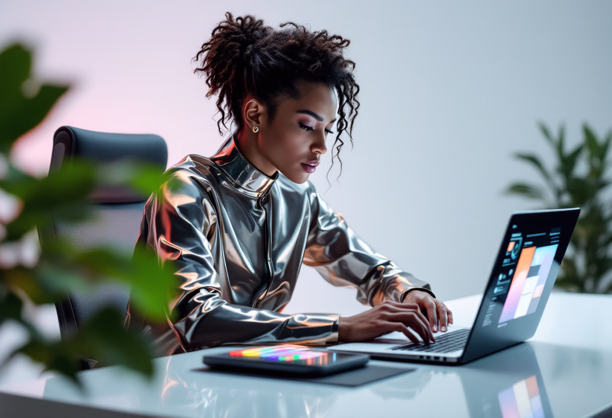 image of an individual using productivity software