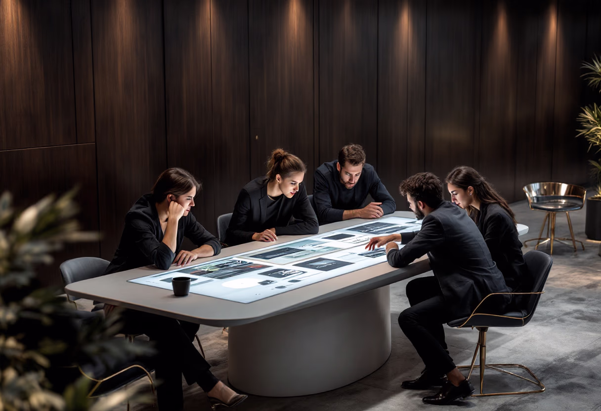 image of an office collaboration scene (for a mobility and transportation)