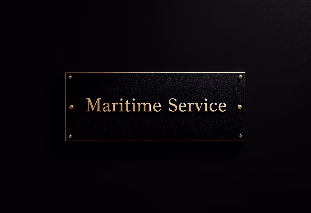 image of company logo and plaque (for a maritime service)