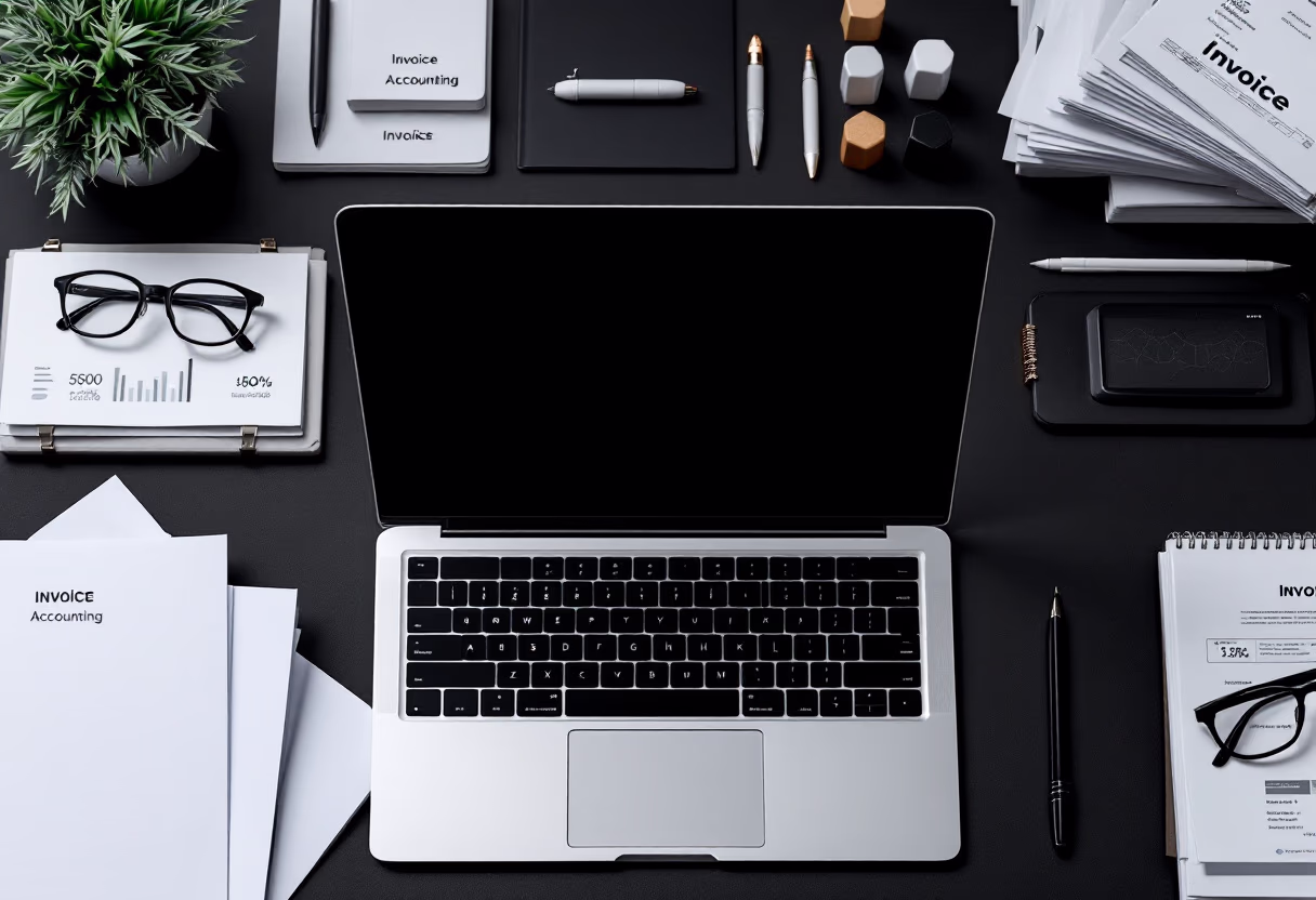 image of accounting tools and documents