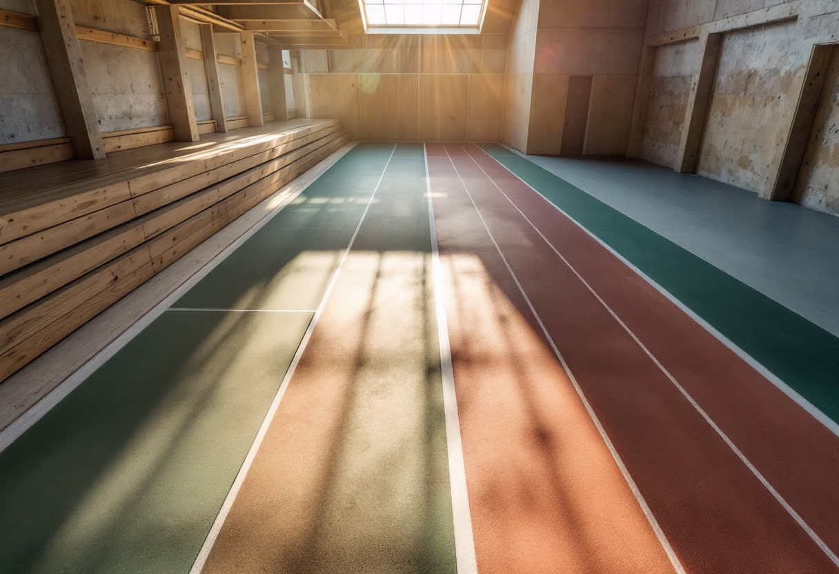 [background image] background image of running track (for a gym)