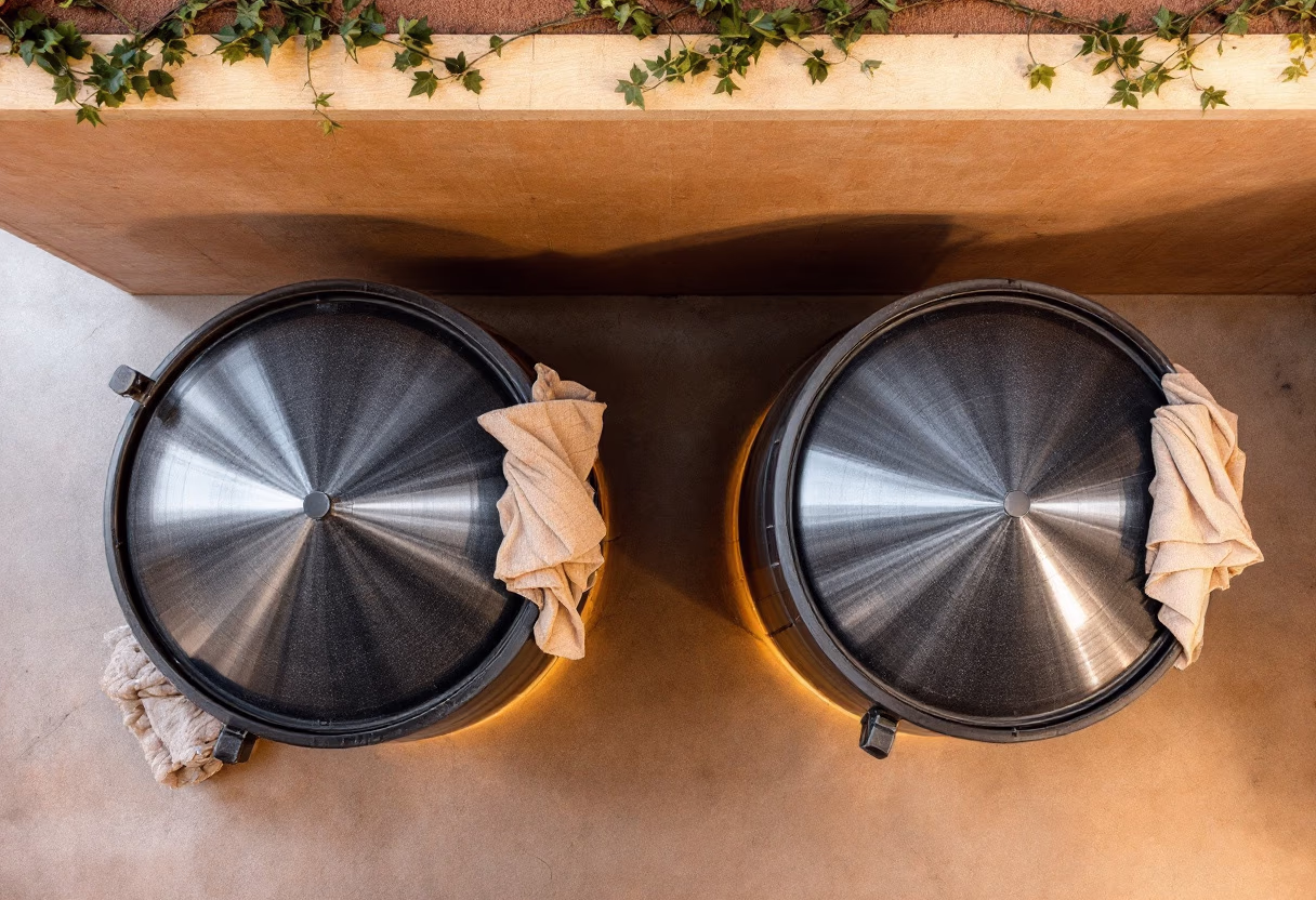 [background image] image of fermentation tanks (for a winery)