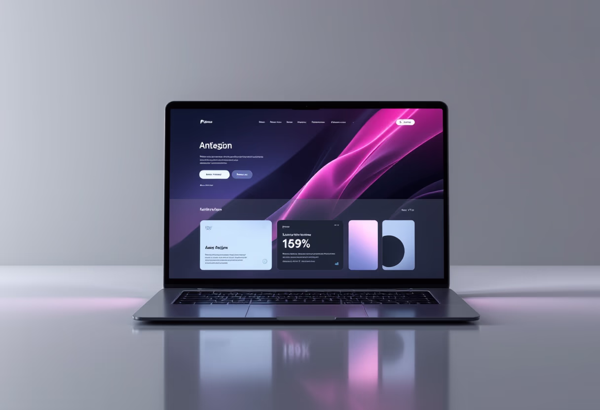 image of website on a laptop (for a web design agency)