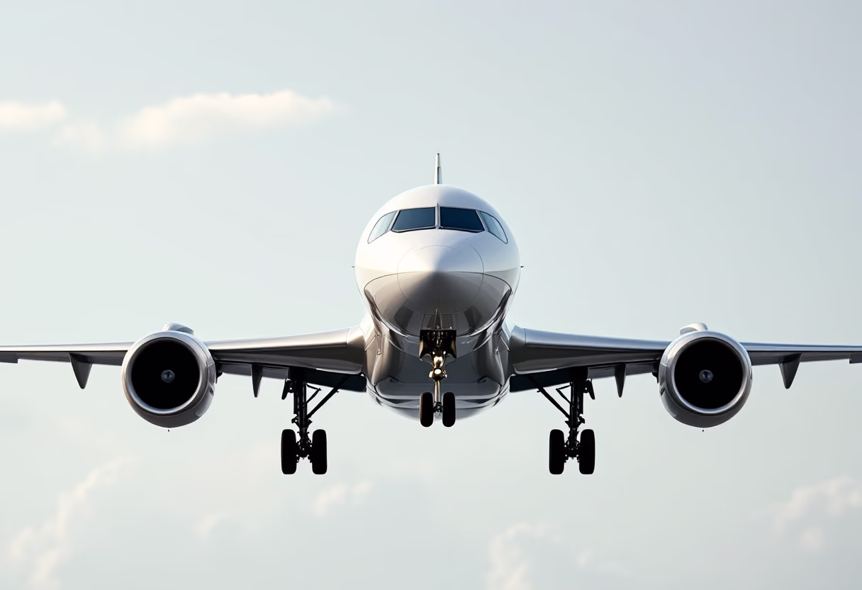 image of aircraft taking off (for an aviation service)