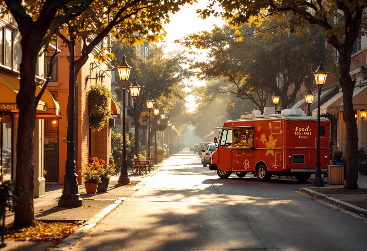 [background image] image of city street (for a food truck)