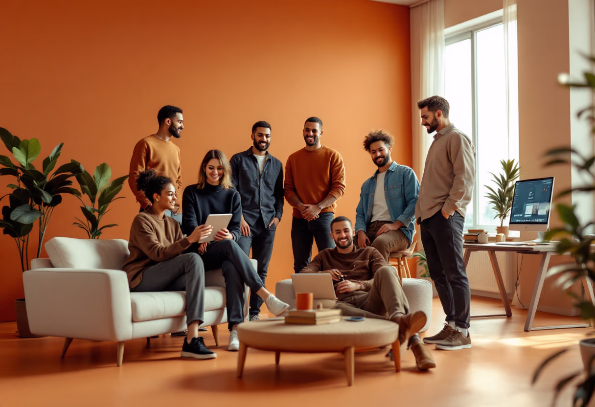 image of studio atmosphere (for a game development company)