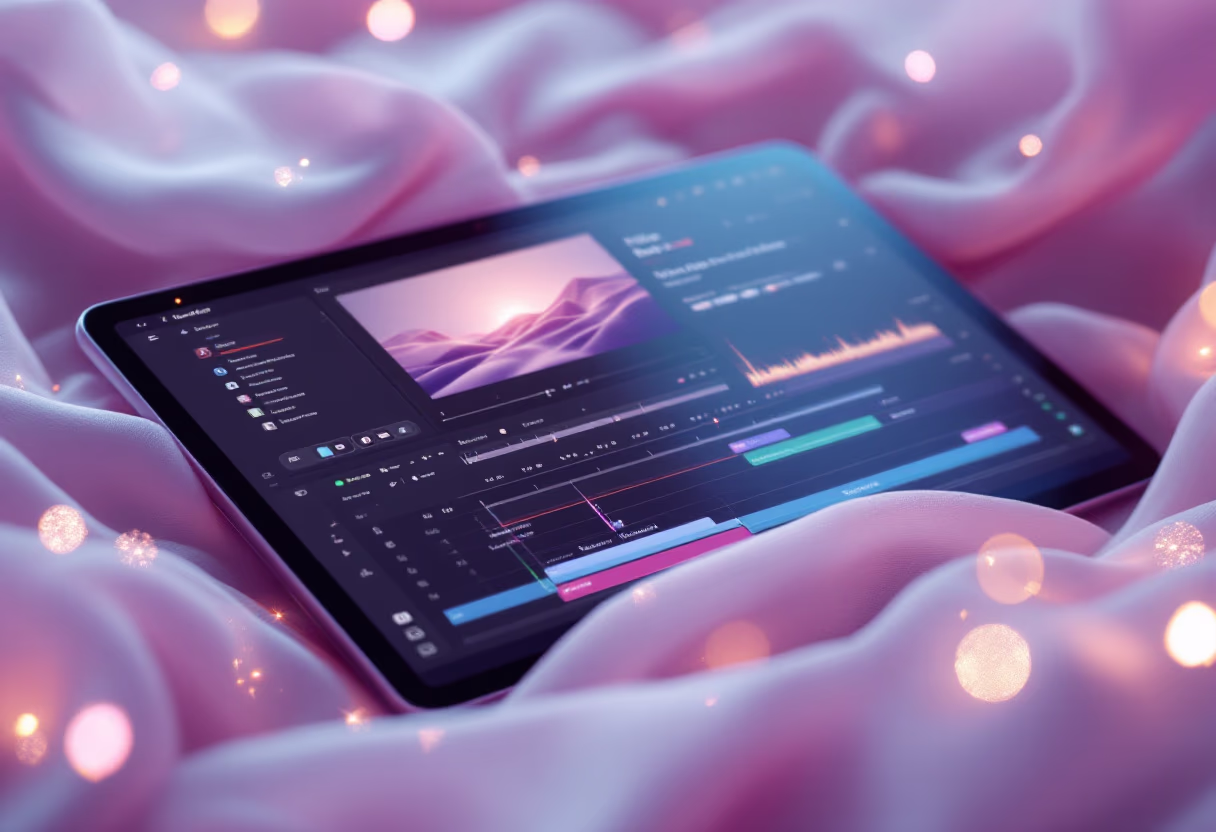 image of video editing software on a computer screen