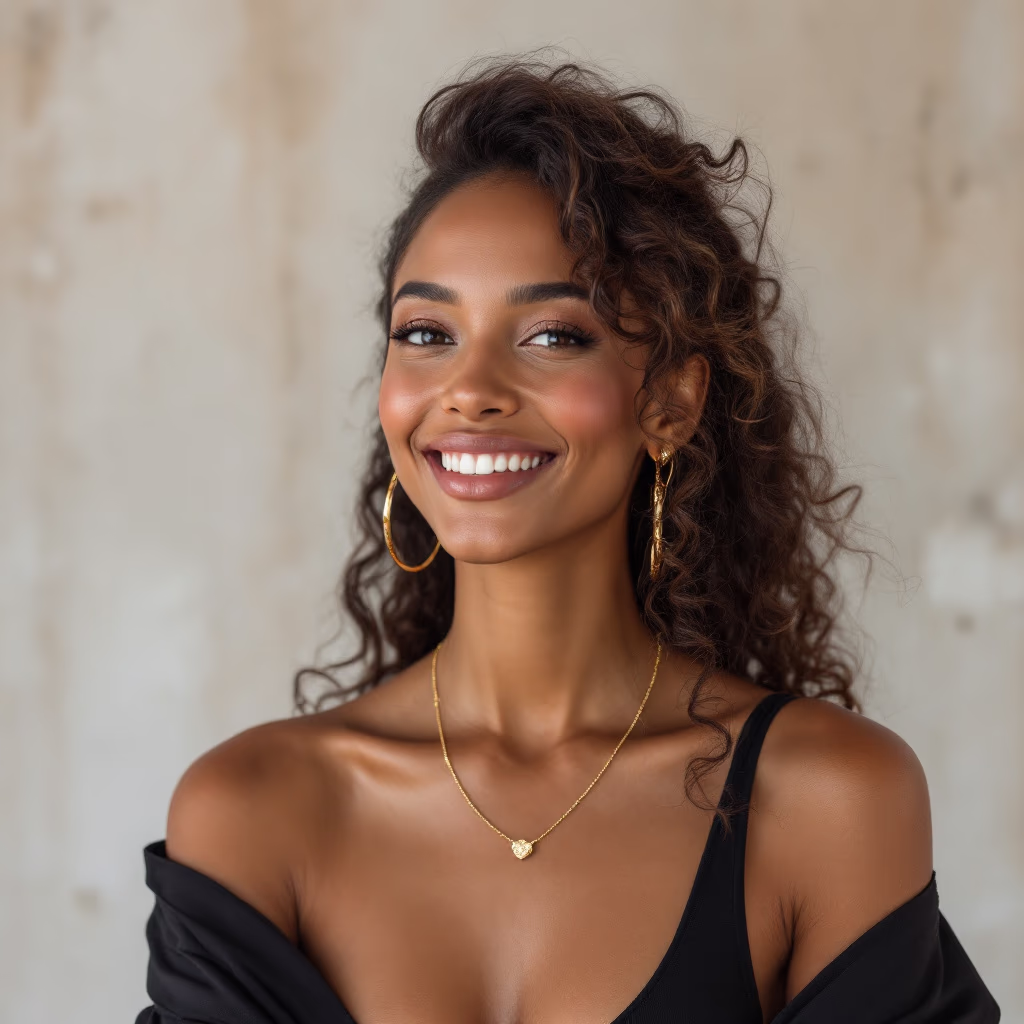 [headshot] image of customer (for a jewelry store)