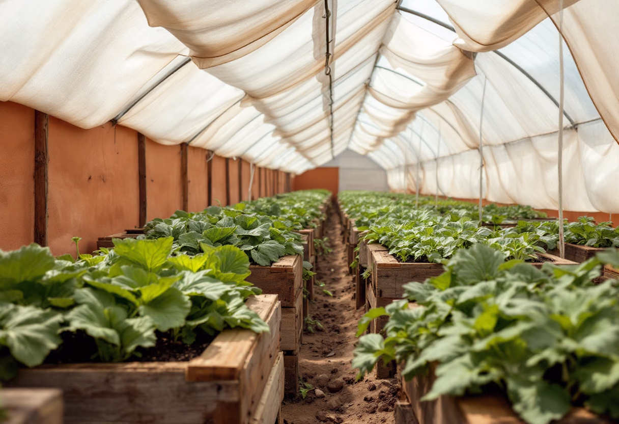 image of greenhouse setup