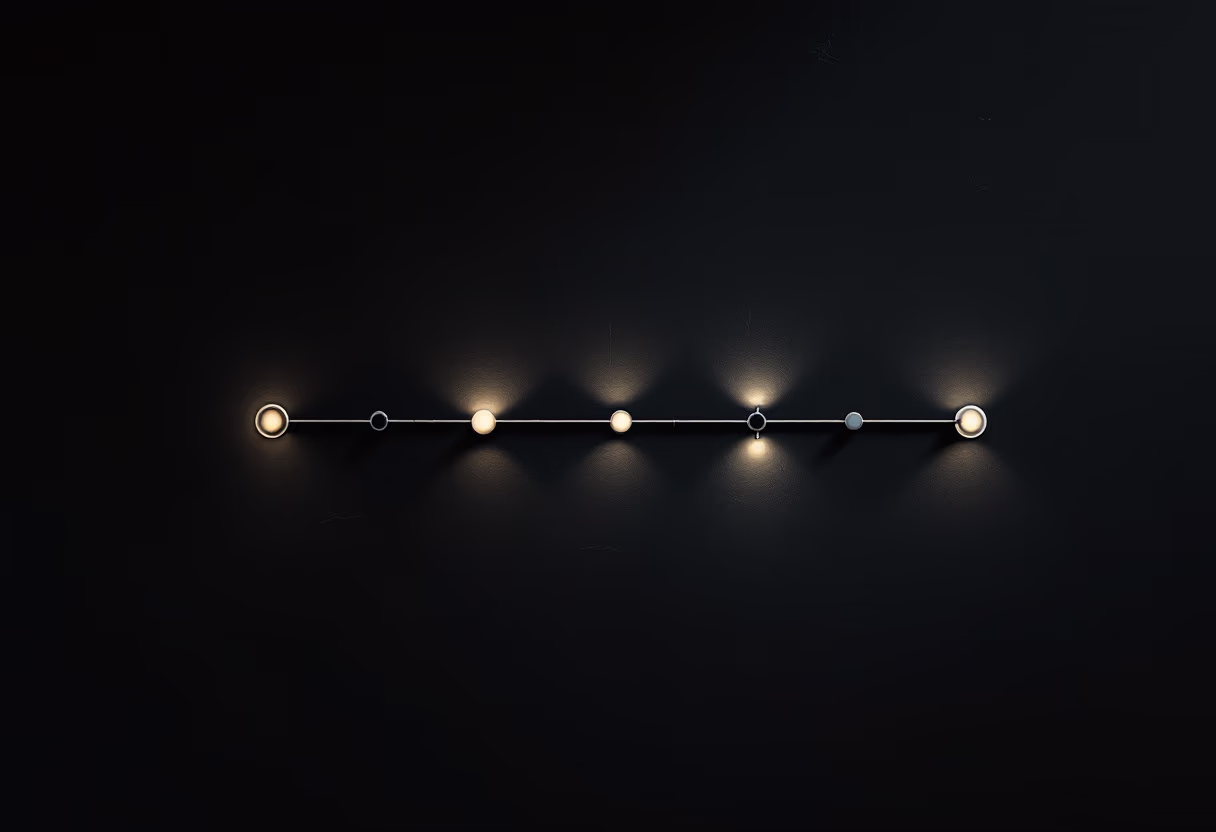 image of company milestones in a timeline format (for an edtech)