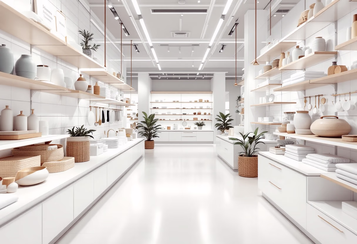 image of shopping aisle in store (for a home goods store)