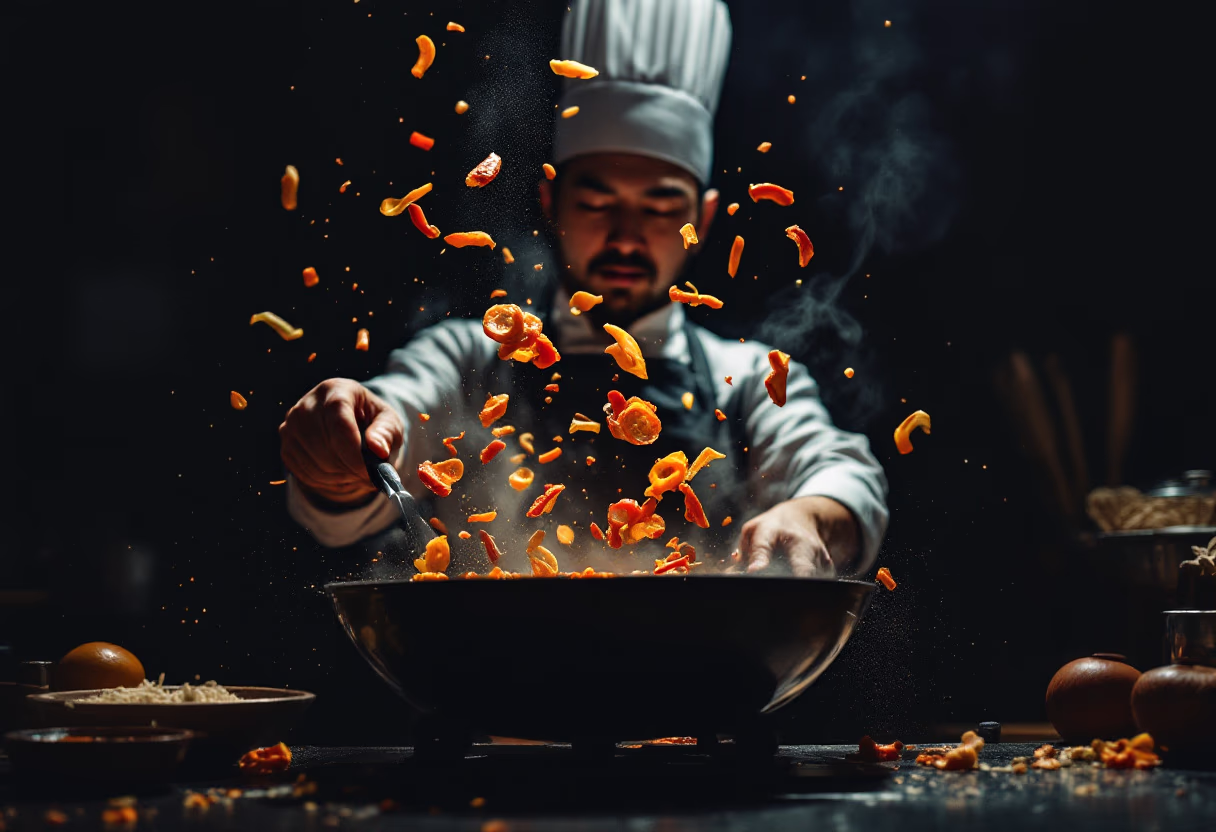 image of chefs preparing food (for a japanese restaurant)