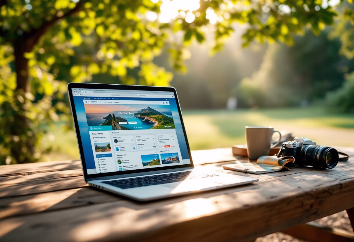 image of travel technology devices (for a travel tech)