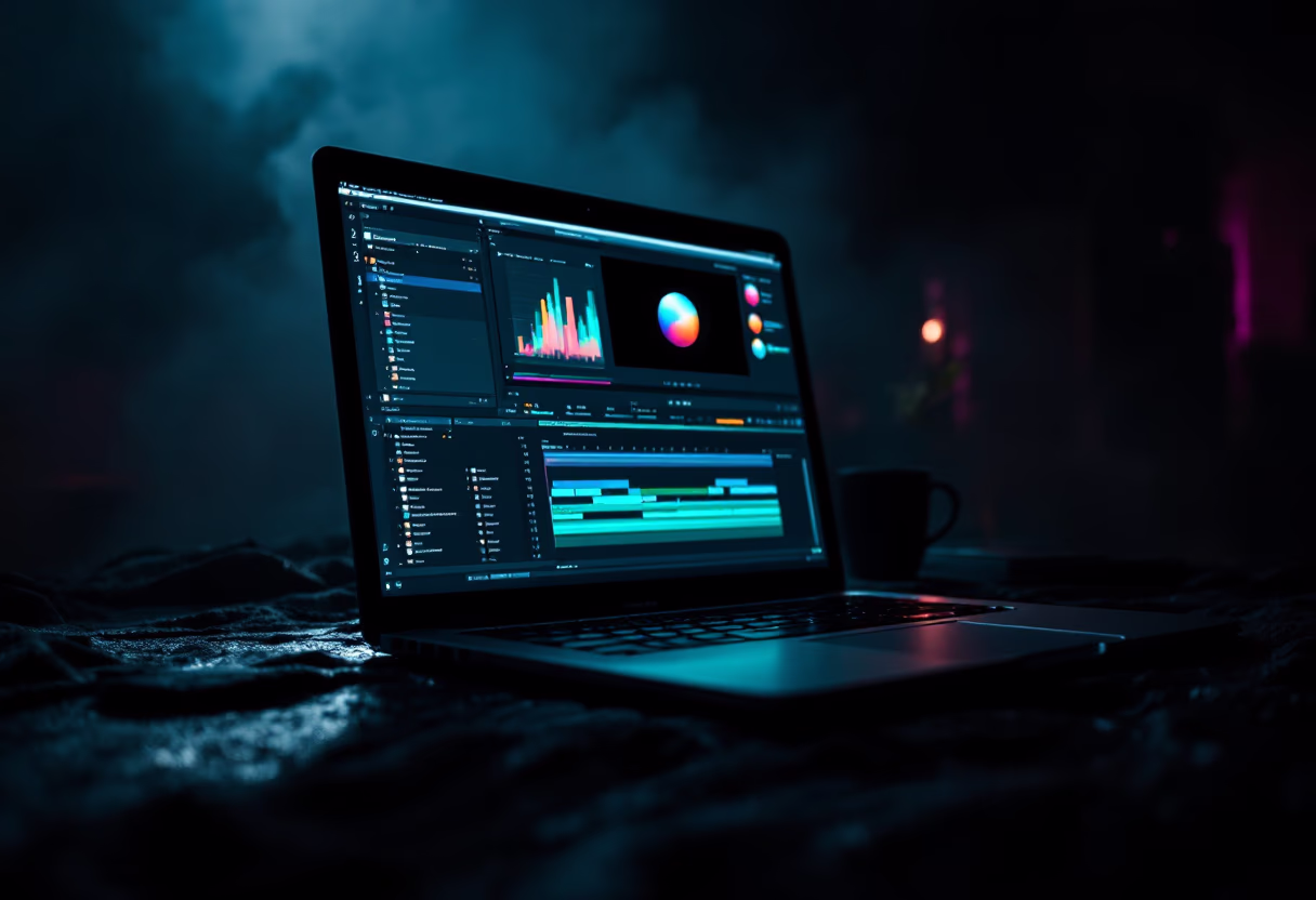 image of video editing software on a computer screen