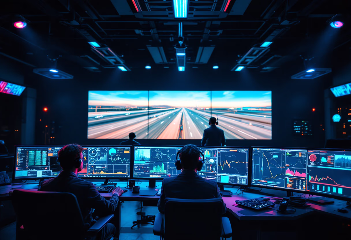 image of a traffic control center (for a mobility and transportation)