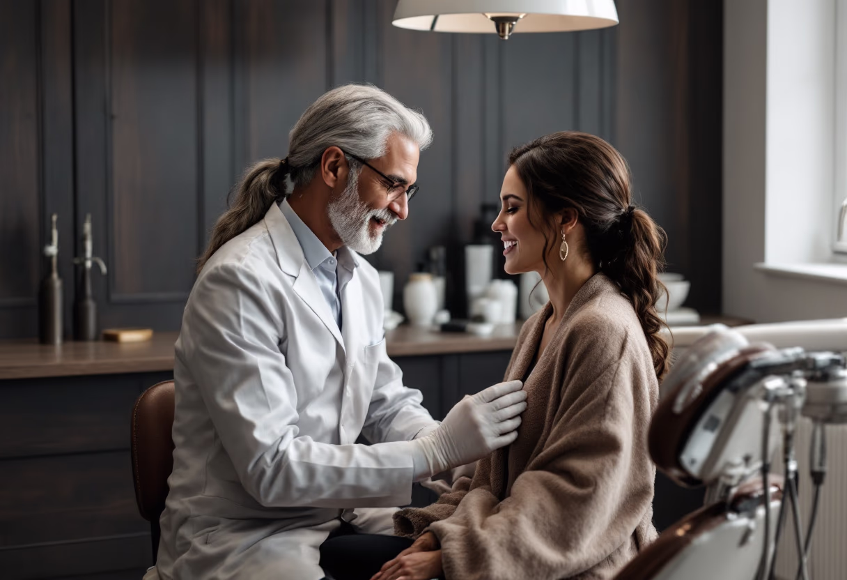image of a dentist with a patient