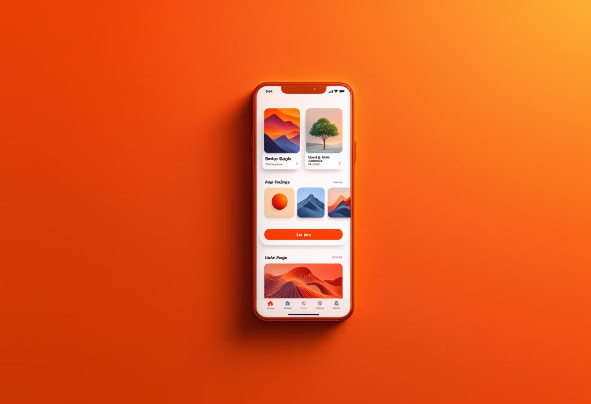 digital project image: mobile app interface for a digital marketing & advertising agency