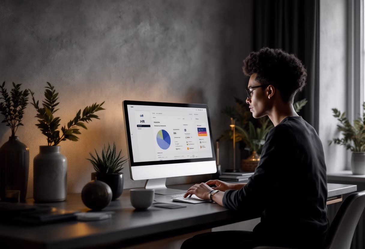 3. interface image of employee interacting with hr software (for a hr tech)