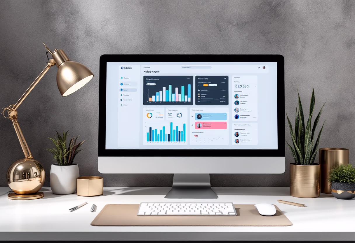 interface of project management software (for a b2b saas), integrated into a creative work environment