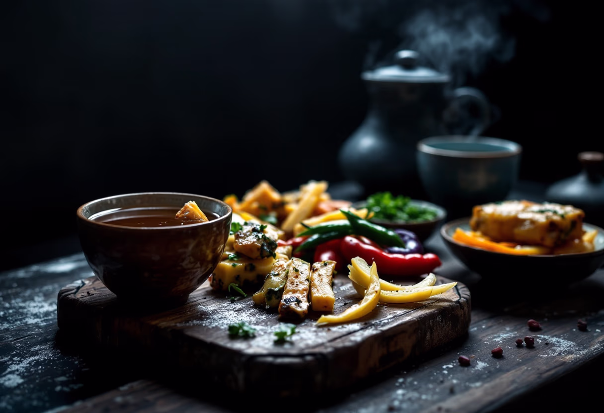image of a variety of appetizers for a chinese restaurant