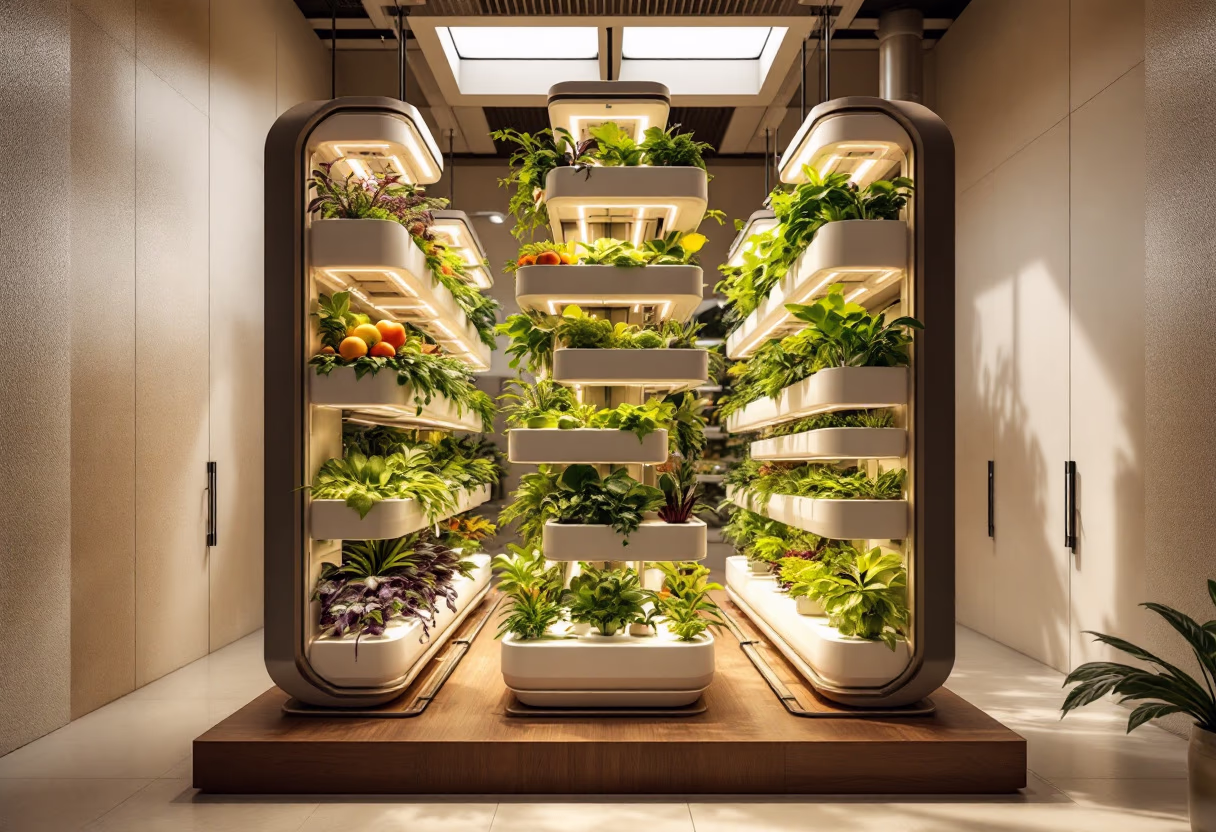 [background image] automated vertical farming system for a food and agtech website