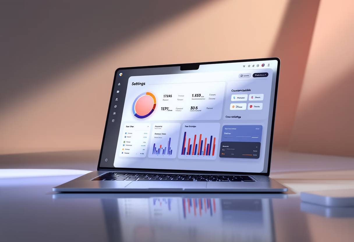 [interface] image of customizable settings dashboard (for an ai fintech company)