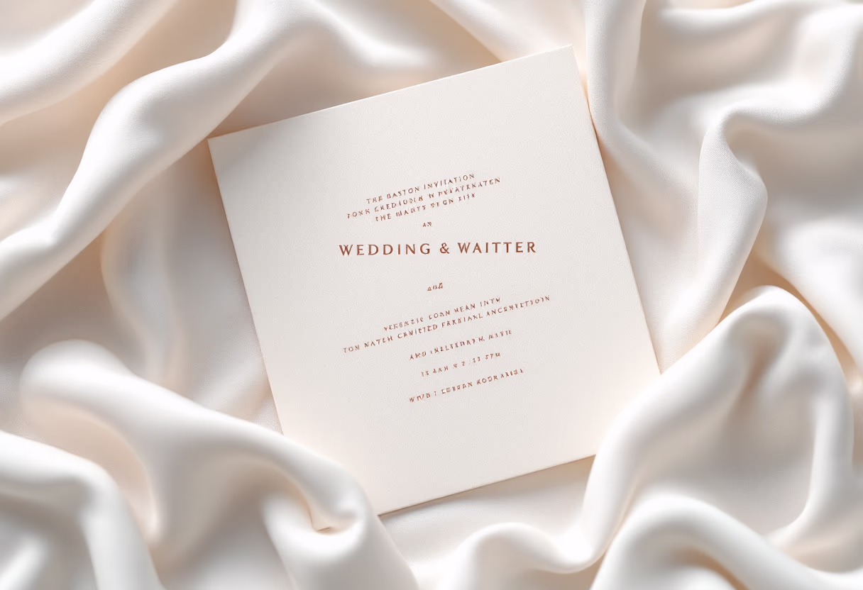 image of unique wedding invitation design for a wedding planning service