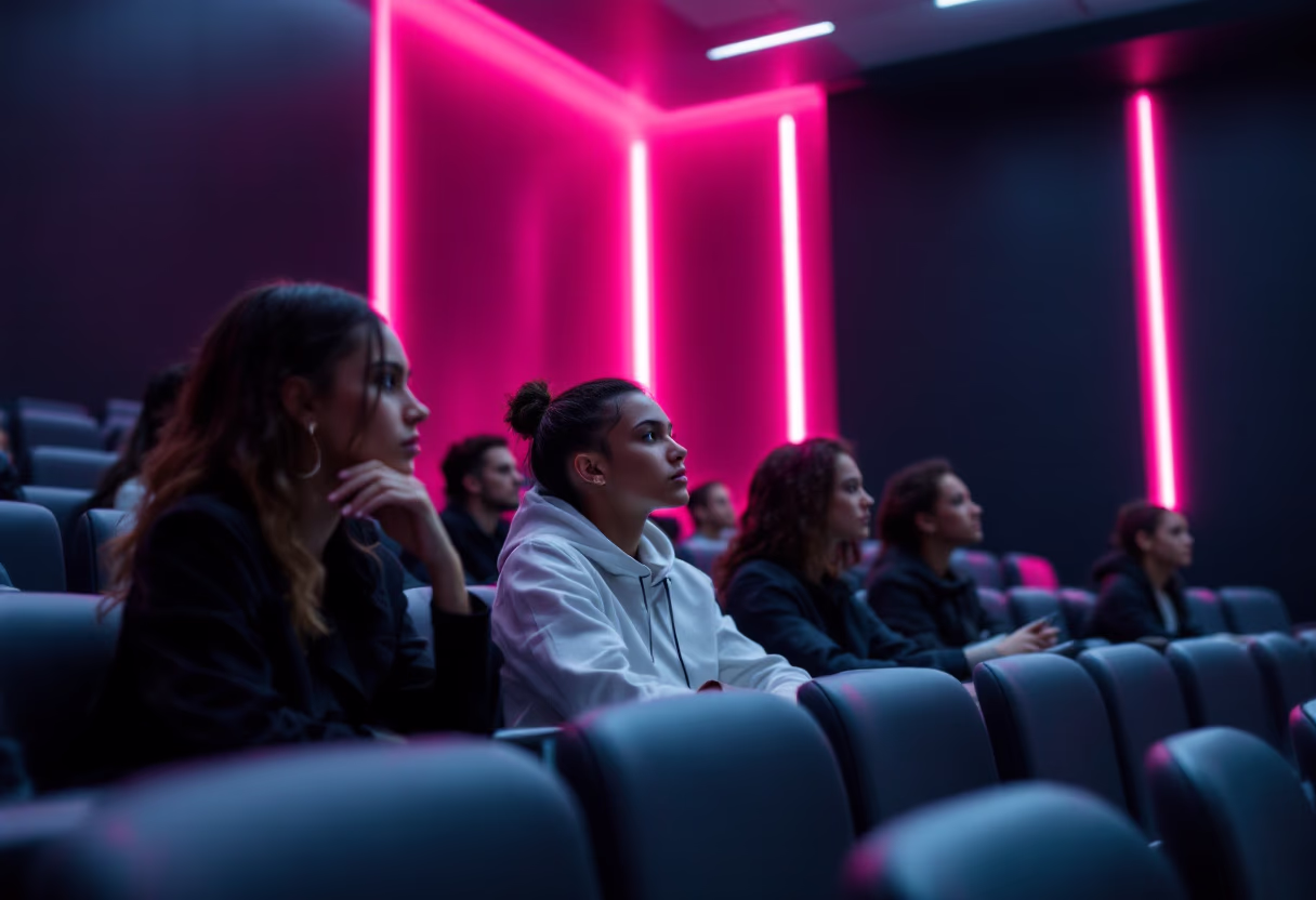 image of students attending a lecture (for a university)
