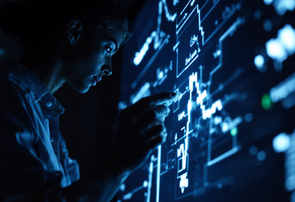 image of teacher using a smartboard (for a edtech)
