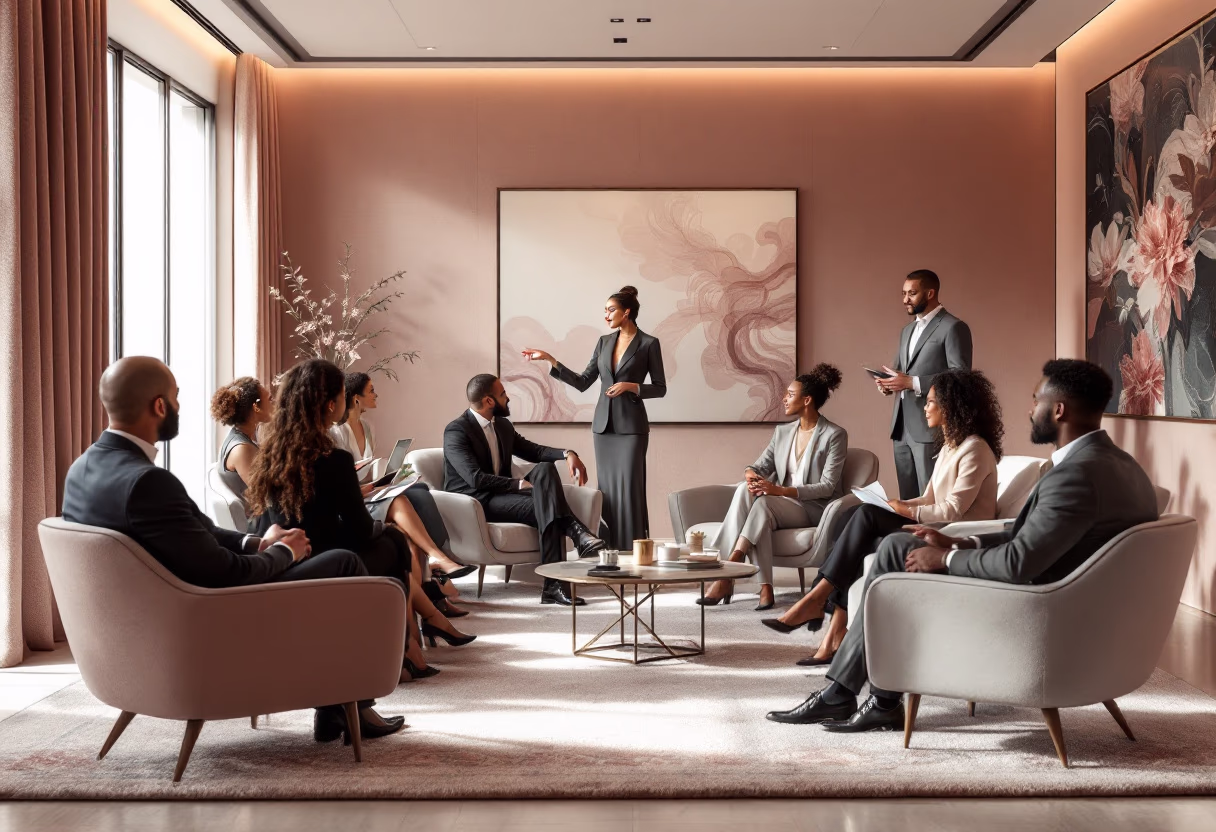 image of team discussion (for a hr tech)