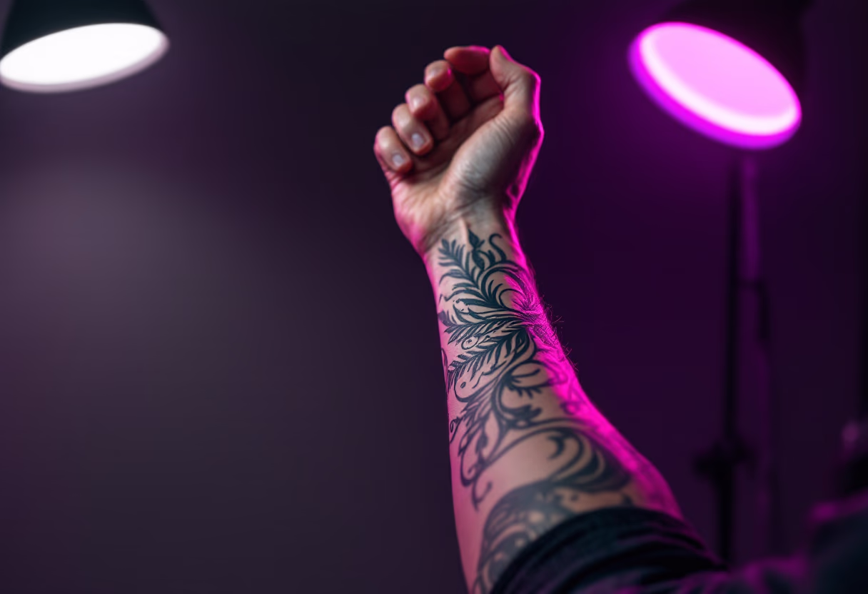 subject: blackwork tattoo style