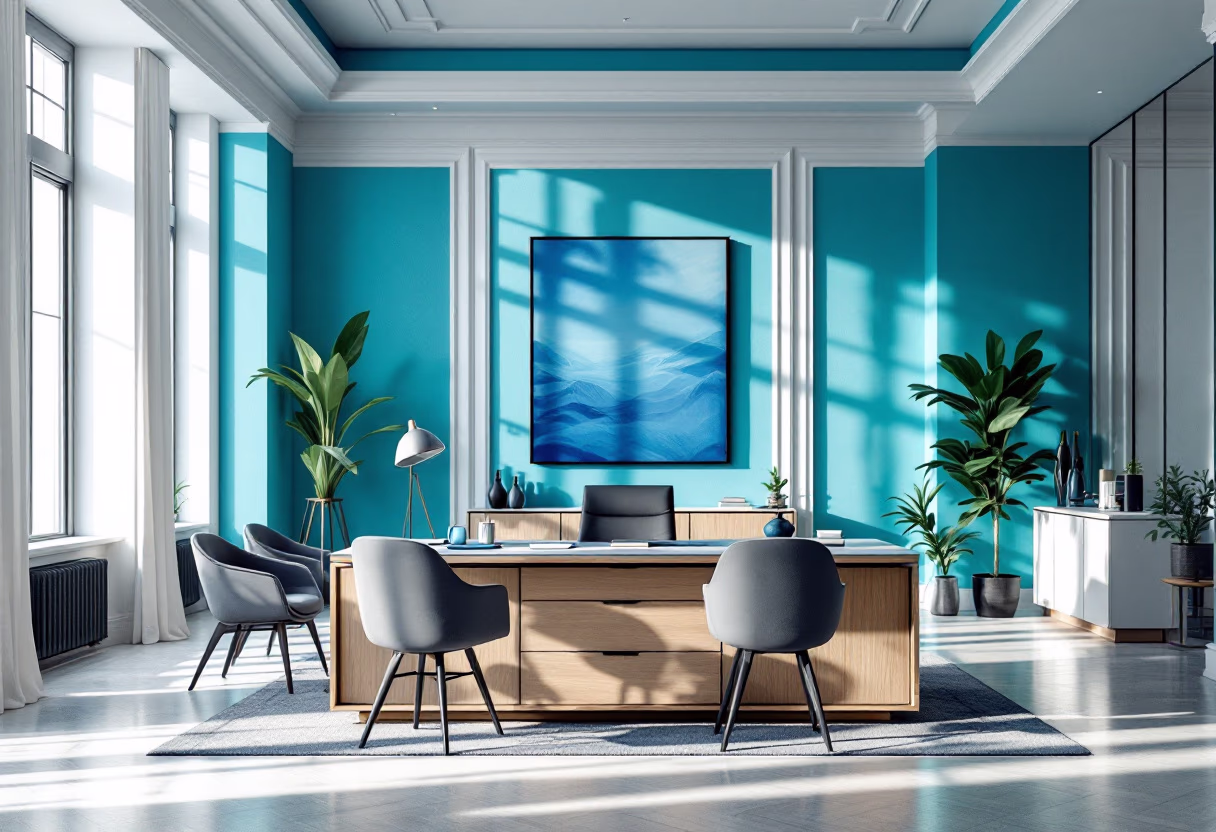 background image of an office space (for a home inspector)