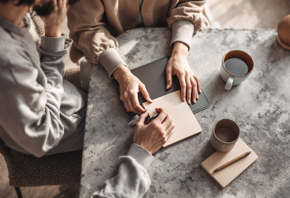 image of an individual typing on a laptop (for a productivity tools business)