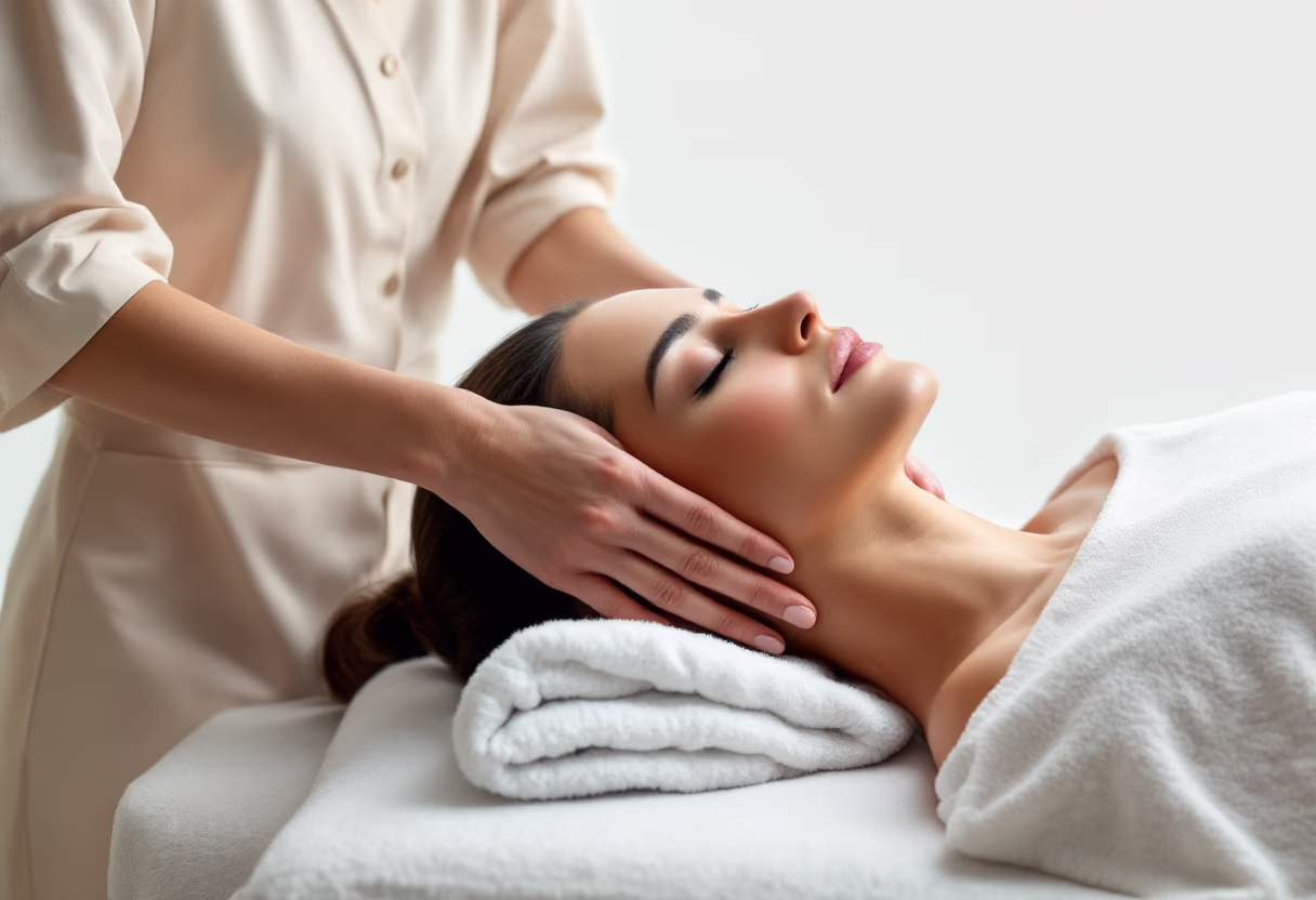 image of therapist performing massage