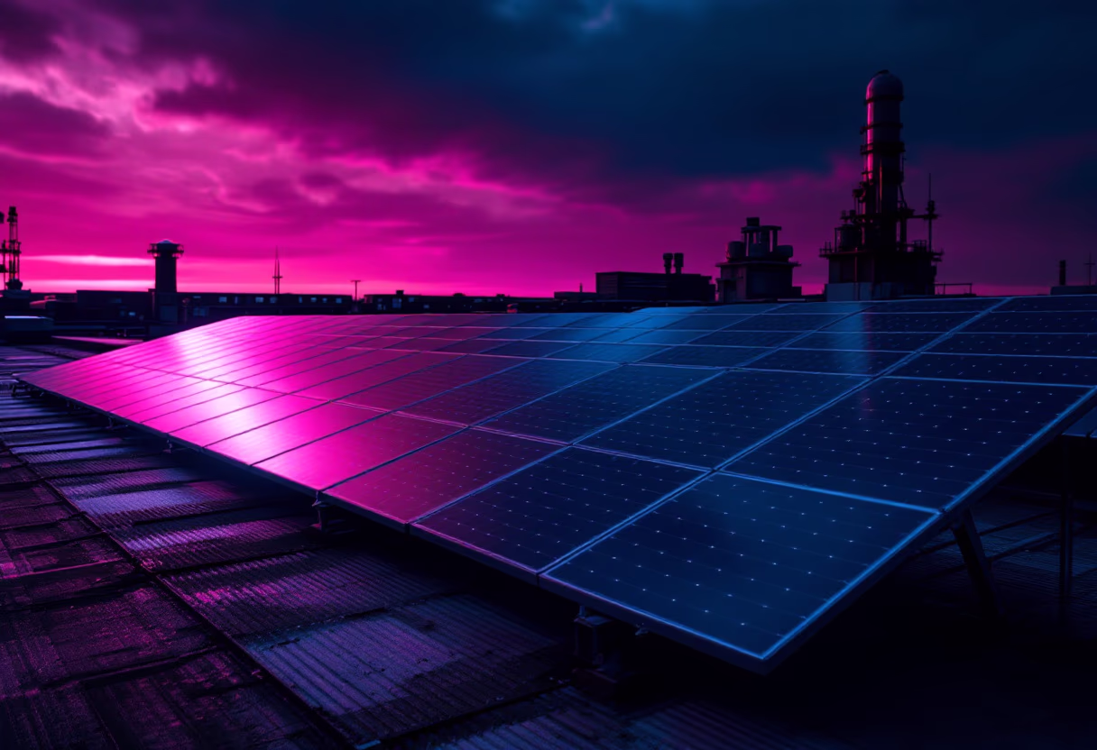 image of solar panels on rooftops