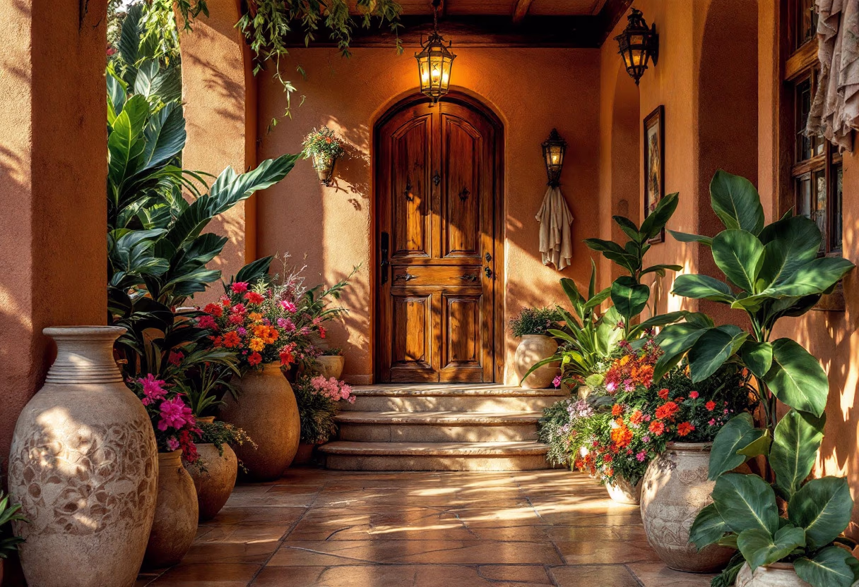 welcoming restaurant entrance (mexican restaurant)