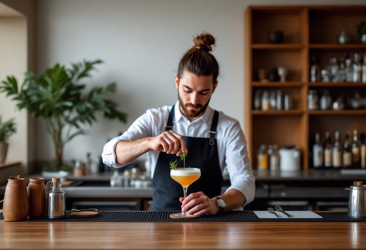 image of bartender preparing a drink (for a bars & pub)