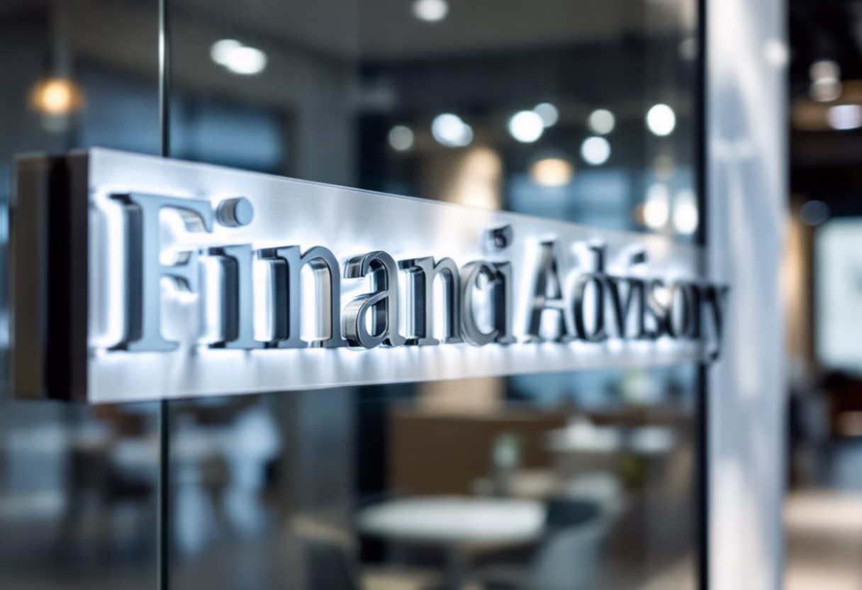 image of office sign (for a financial advisor)