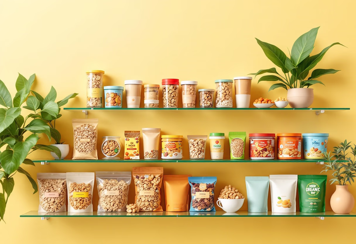 image of assortment of grocery products in a grocery store