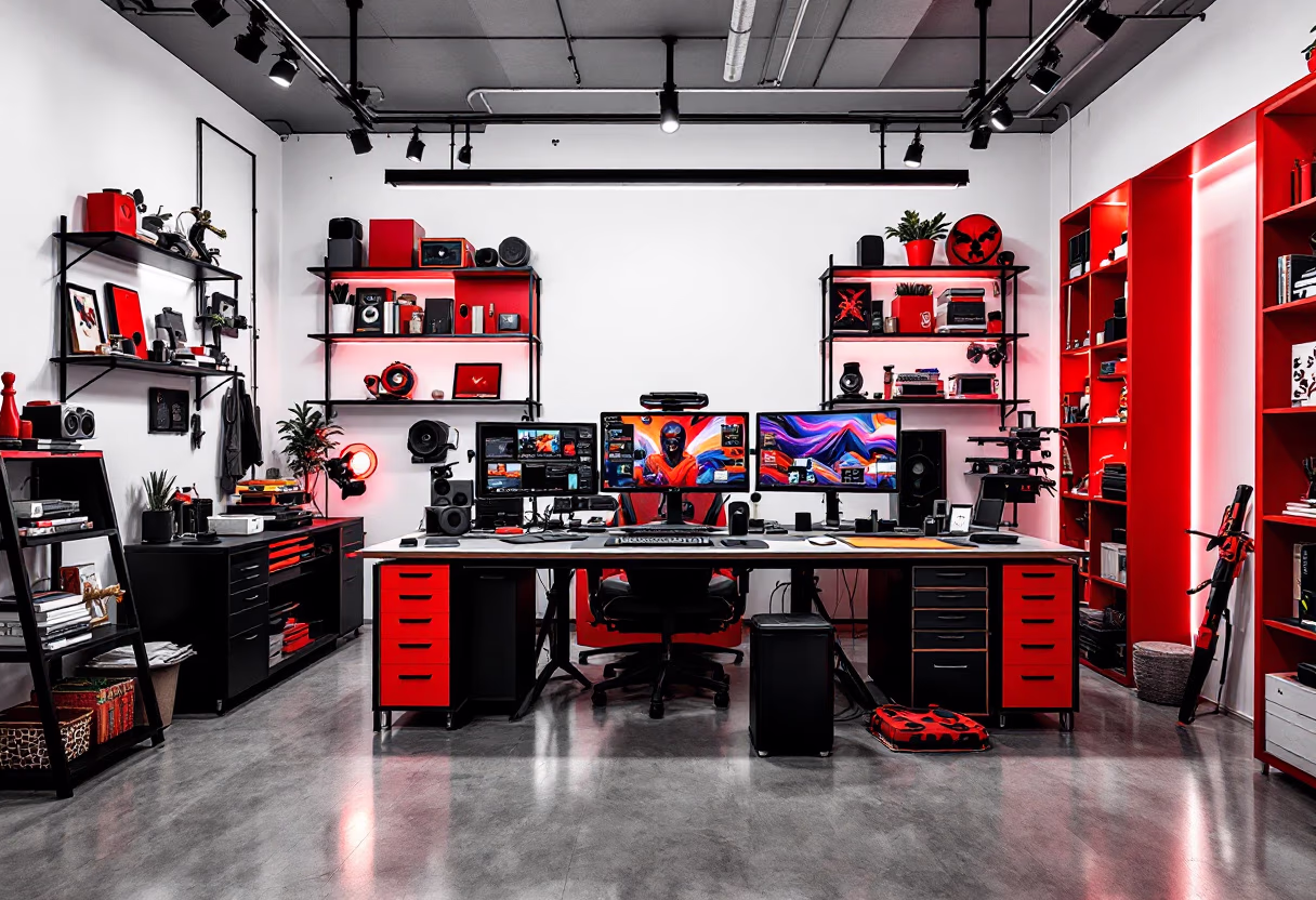 [background image] image of a designer workspace (for a graphic design studio)