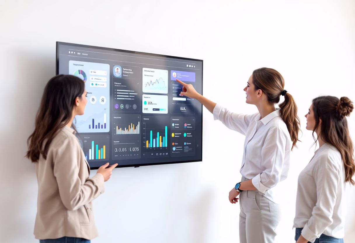 image of a team collaborating at an ai saas company