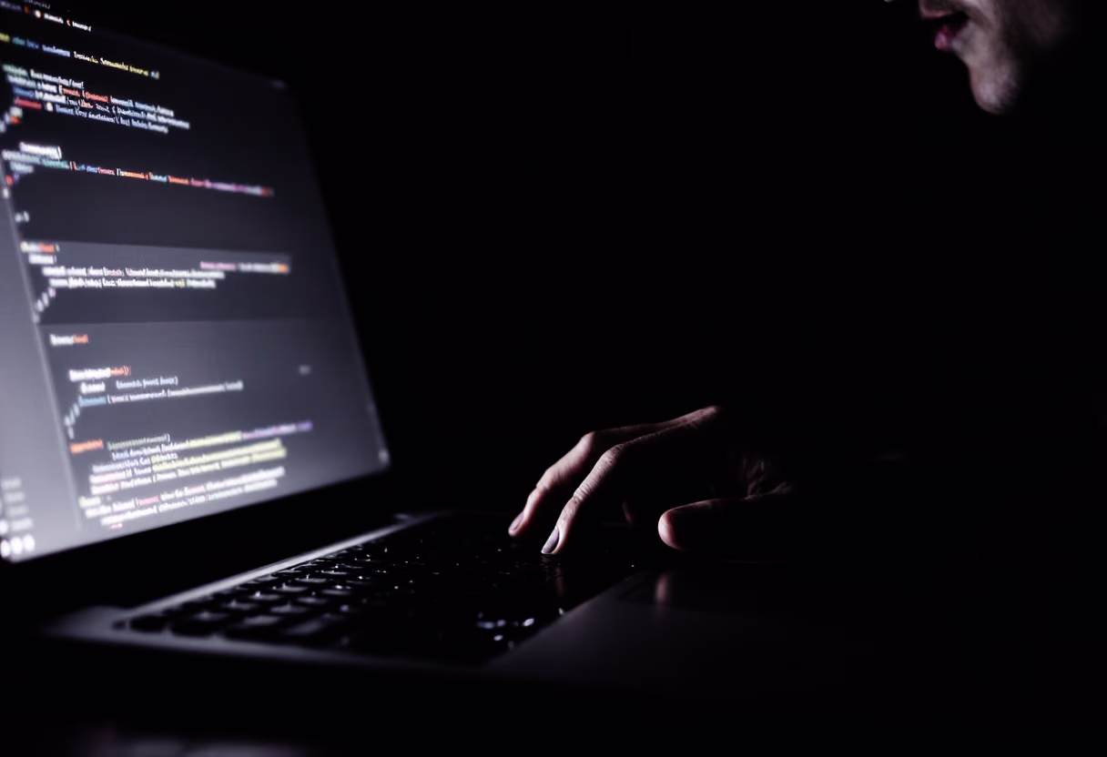 image of a user interacting with the software on a laptop (for a productivity tools business)