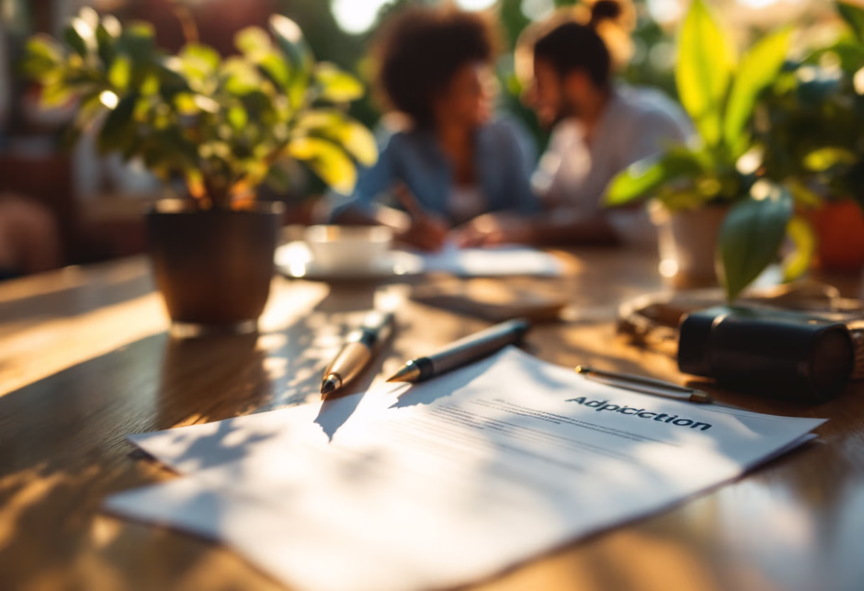 image of pet adoption paperwork