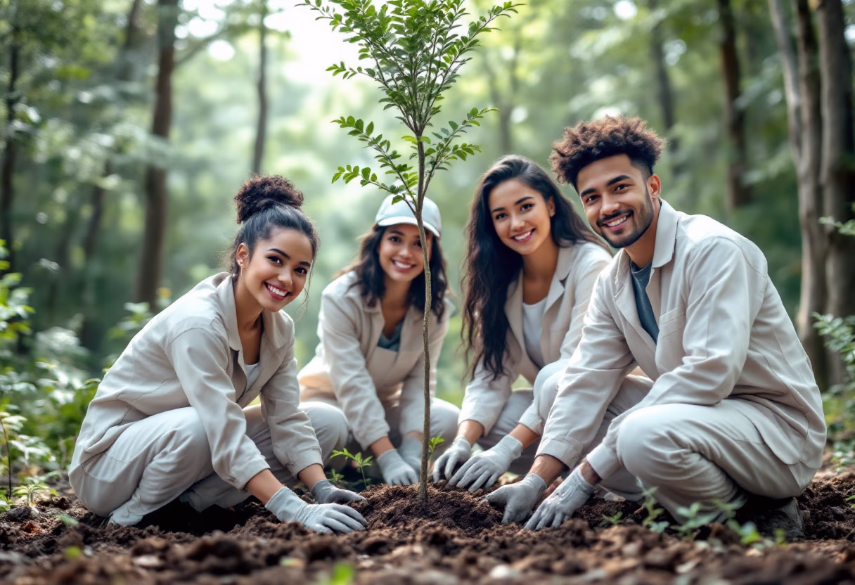 image of volunteerism in nature for an environmental conservation nonprofit