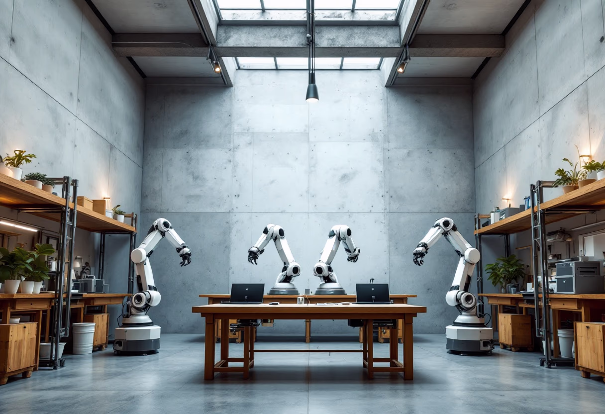 image of workspace environment (for an ai robotics and automation)