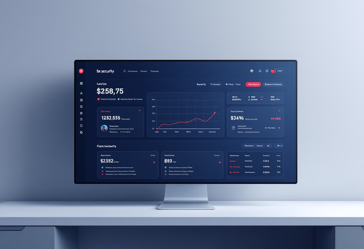 [interface] screenshot of core security functionalities for an ai cybersecurity company