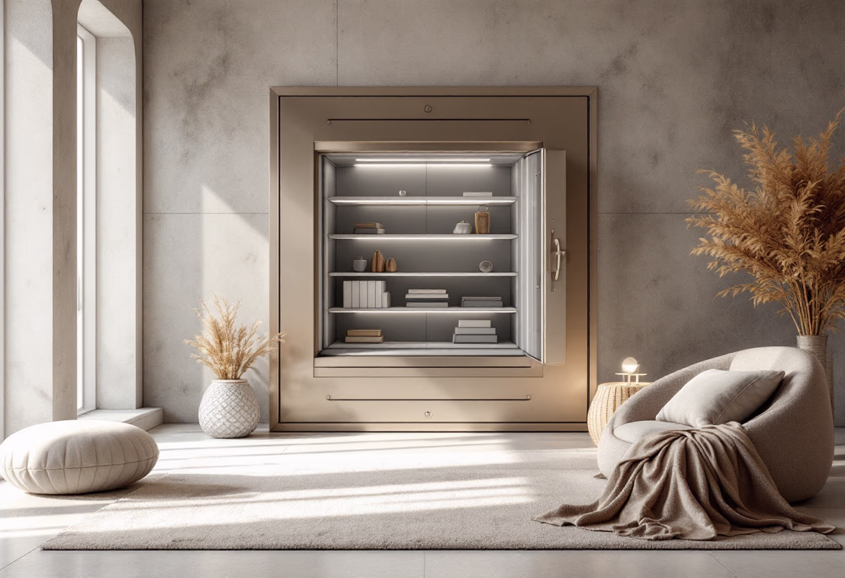 image of secure digital vault (for a blockchain and cryptocurrency)