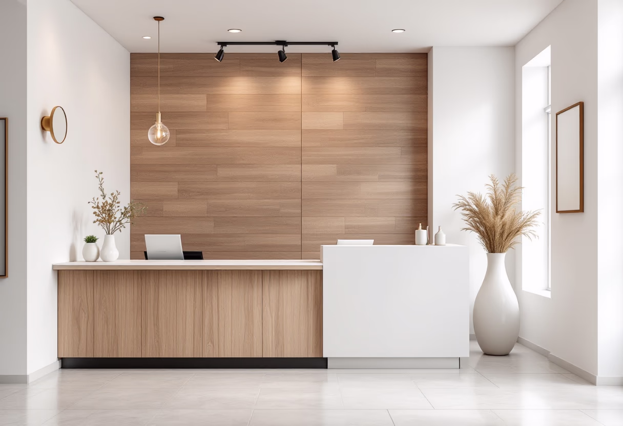 image of the clinic reception area (for a veterinary clinic)