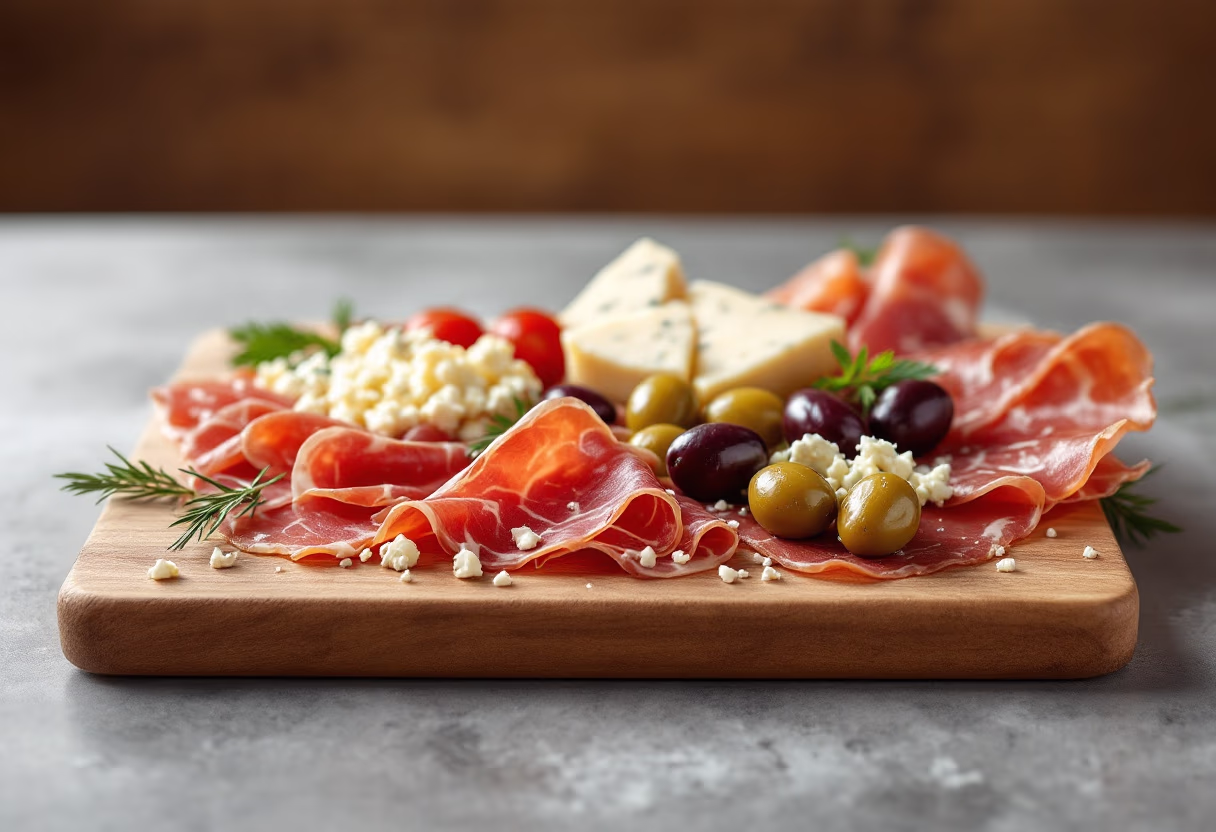 image of an italian charcuterie board